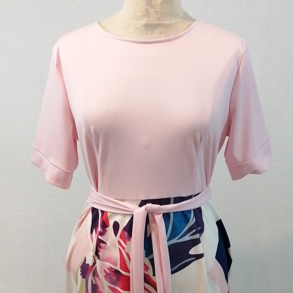 KISSMODA Women's Bodycon Elegant Pencil Dress With Belt Large - Picture 3 of 13